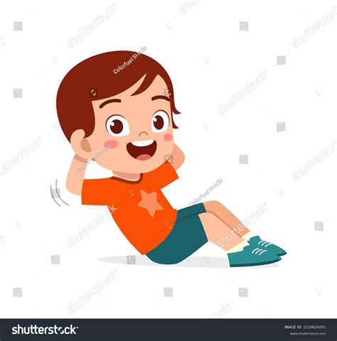 Little Kid Do Exercise Named Sit Stock Vector (Royalty Free) 2229826895 | Shutterstock