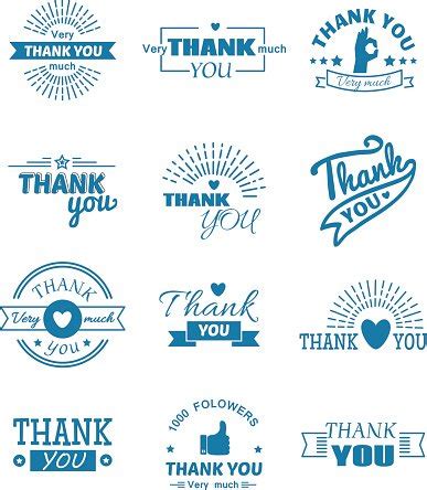 Thank You Text Vector Set. Stock Clipart | Royalty-Free | FreeImages