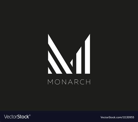 Abstract letter m logo design linear creative Vector Image