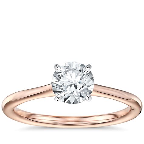 Petite Solitaire Engagement Ring in 14k Rose Gold | Blue Nile