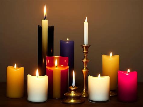 Premium AI Image | colorful candle wallpaper