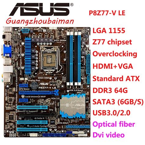 Used FOR Asus P8Z77-V PRO / P8Z77-V LE / P8Z77-V LE PLUS / P8Z77-V LX / P8Z77-V LX2 Motherboard ...