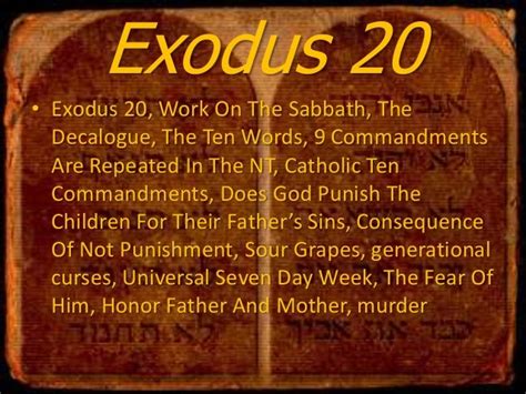 Ten Commandments Exodus 20 Kjv