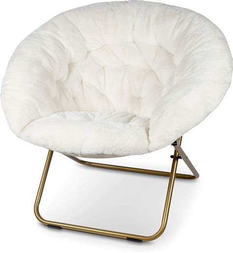 Milliard Cozy Chair / Faux Fur Saucer Chair for Bedroom / X-Large ...