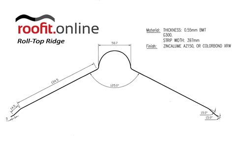 COLORBOND® Roll Top Ridge Capping – Roofit.Online