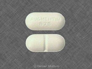 AUGMENTIN 875 Pill White Oval 22mm - Pill Identifier