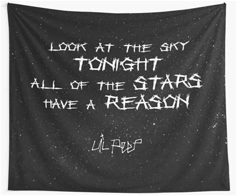 Lil Peep Star Shopping Lyrics Starry Background Tapestry Lil | Etsy