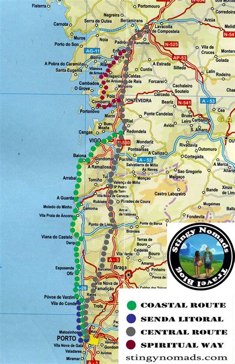 The Portuguese Camino de Santiago - a 2023 guide & stages - STINGY NOMADS