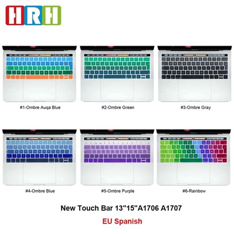 HRH Spanish Ombre Design Silicone Keyboard Cover Skin for MacBook New ...