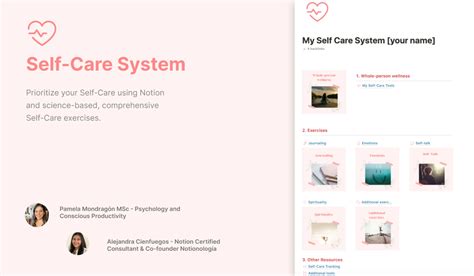 Self-Care System [Notion Template] - Notion Templates Hub