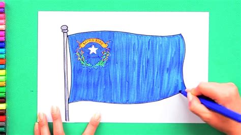 How to draw the Flag of Nevada State, USA - YouTube