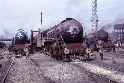 India Railways - Three WP class steam locomotives at Delhi in 1976 | India railway, Indian ...