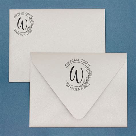 Floral Monogram Custom Address Stamp - Simply Stamps