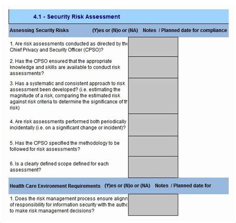 Security Risk assessment Template Best Of 10 Sample Security Risk assessment Templates Pdf Word