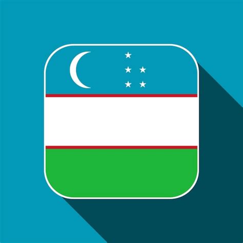 Premium Vector | Uzbekistan flag official colors Vector illustration