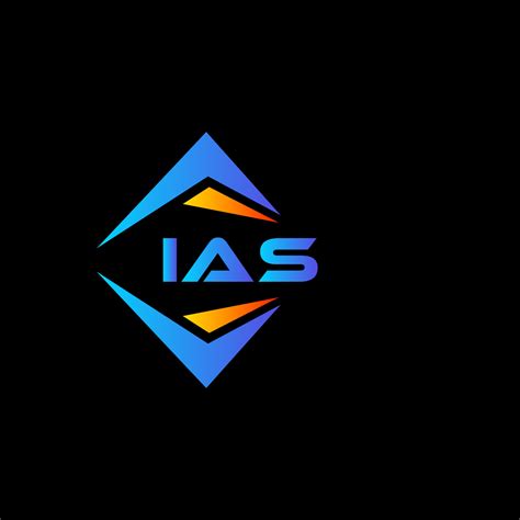 IAS abstract technology logo design on Black background. IAS creative ...