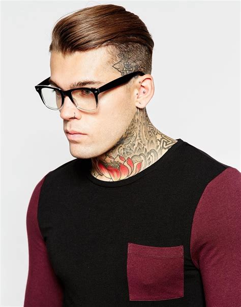 Lyst - Asos Square Glasses With Clear Lens in Black for Men