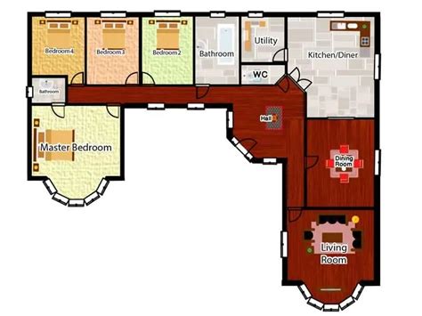 Four Bedroom Floor Plans Uk - ROOMVIDIA