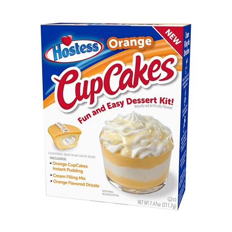 Hostess Orange Cupcakes Dessert Kit, 7.47 OZ, 6 CT (Orange CupCakes ...