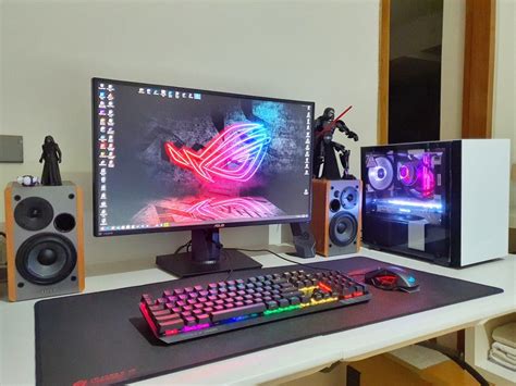 NZXT H200 Desktop Setup All ROG | Gaming room setup, Computer gaming ...