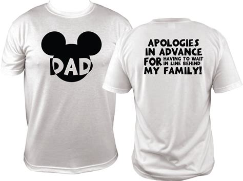 Dad Disney Family Shirts Disney Land Disney World Family Vacation Matching Funny Tshirt Shirt ...