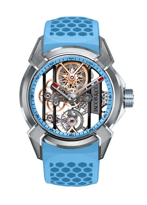 Jacob & Co Epic X Skeleton V1 Titanium Sky Blue - Luxury Watches