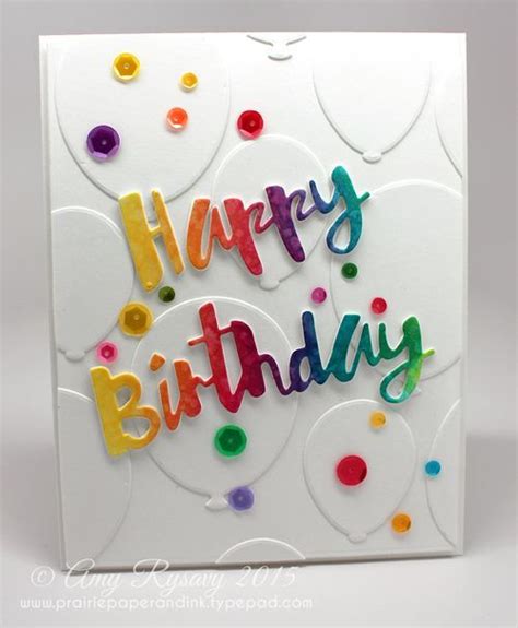 SSS December Release - Happy Birthday Card | Cards handmade, Birthday cards, Embossed cards