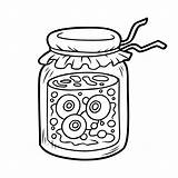 Jelly Jar Coloring Page sketch template