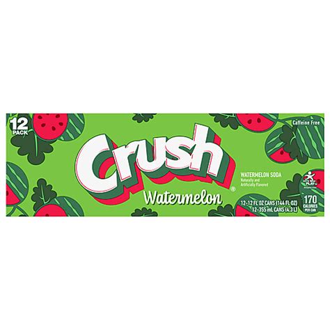 Crush 12 Pack Watermelon Soda 12 12 Fl Oz Cans | Fruit Flavors | Quality Foods