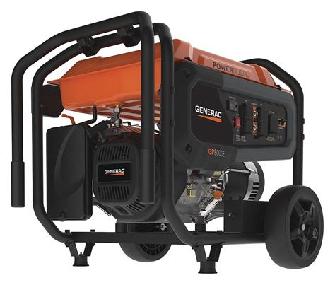 GENERAC Electric/Recoil Gasoline Portable Generator, 10,000 W Surge ...