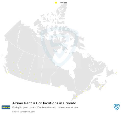 Number of Alamo Rent a Car locations in Canada in 2024 | ScrapeHero