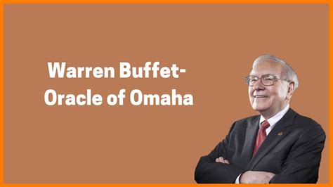 Edward Warren Buffet- The Oracle of Omaha