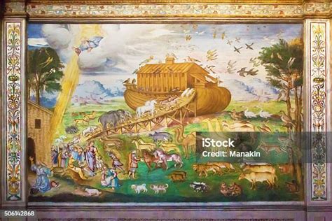 Noahs Ark On Italian Fresco Stock Photo - Download Image Now - Ark, Noah - Religious Figure ...