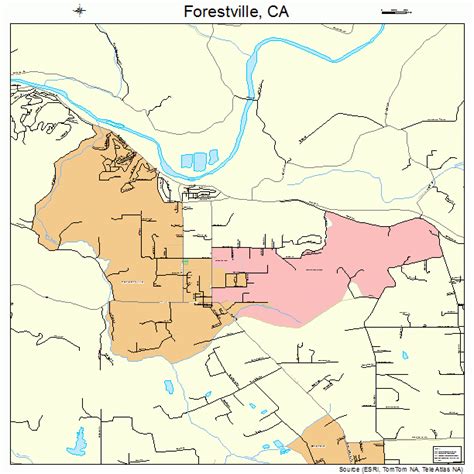 Forestville California Street Map 0624960