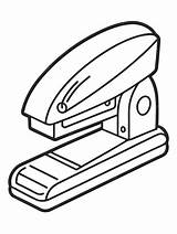 Stapler colouring Book pages With Vector Design For Children  Premium sketch template