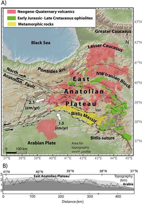 Anatolian Plateau Map