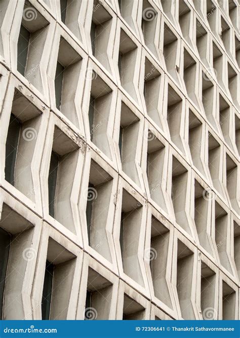 Hollow concrete block wall stock image. Image of industry - 72306641