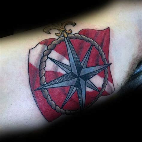 30 Dive Flag Tattoo Ideas for Men