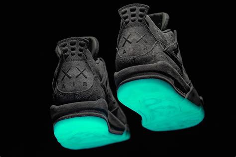 A Closer Look At The KAWS X Air Jordan 4 Glowing Sole - Sneaker Freaker