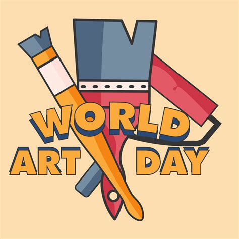 world art day design poster 18986875 Vector Art at Vecteezy