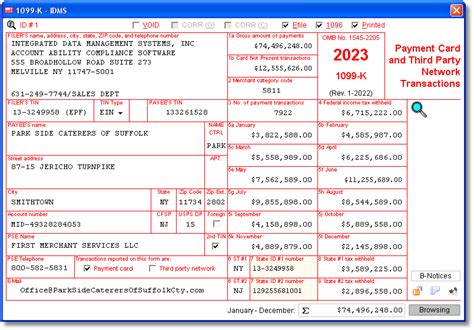 1099-K Software : Software to Create, Print and E-File Form 1099-K