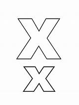 Letter X Alphabet Coloring Page Xray Printable Sheet sketch template