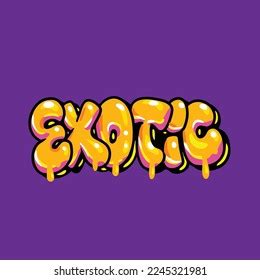 Exotic Word Street Art Graffiti Vector Stock Vector (Royalty Free) 2245321981 | Shutterstock