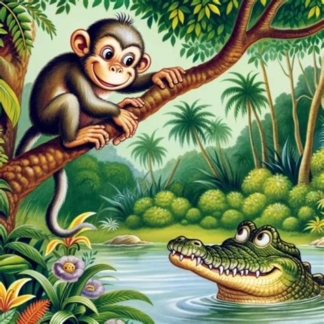 monkey and crocodile story | Kidspep.com