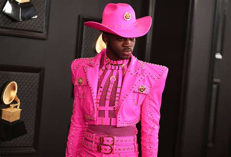 Lil Nas X Wears a Neon Versace Look & More Men in Pink at the 2020 Grammy Awards