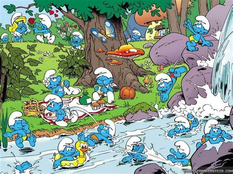 The Smurfs Village Wallpaper