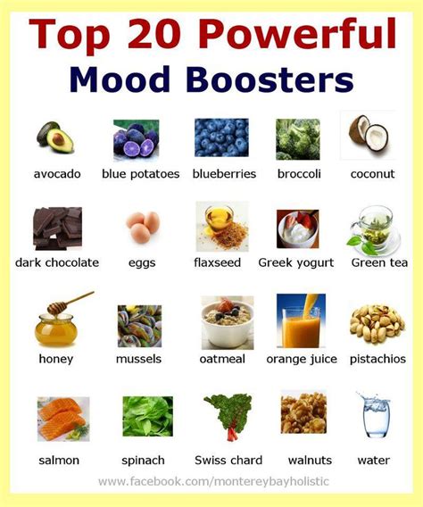 Top 20 Powerful Mood Boosters | Mood boosting foods, Natural mood booster, Healing food