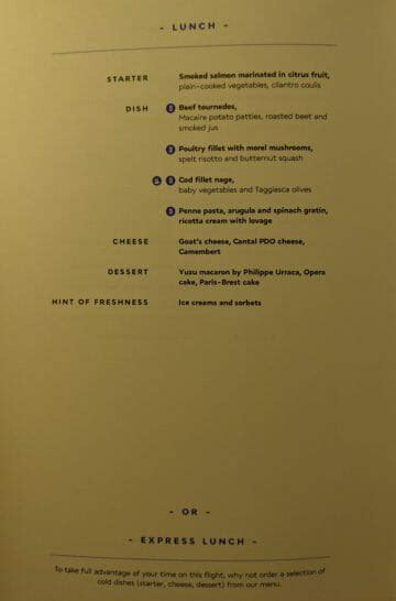 air france business class menu - Yevette Esquivel