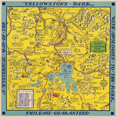 Yellowstone National Park Attractions Map - University Of Utah Campus Map