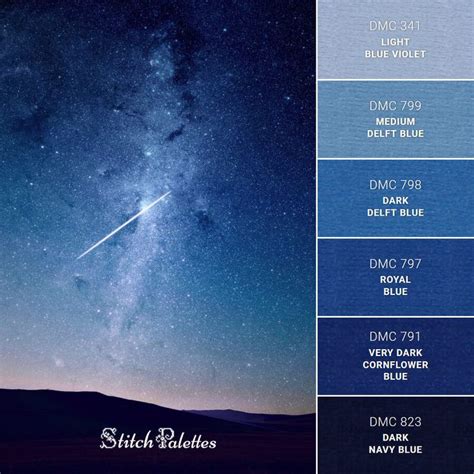 Night Sky | Color schemes colour palettes, Blue color schemes, Color palette design
